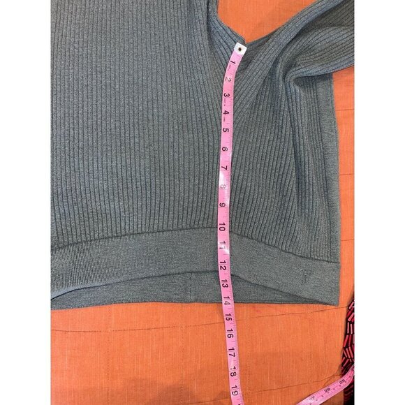 AERIE Womens Ribbed Knit Wide-Leg Pants XL Green - Picture 7 of 8